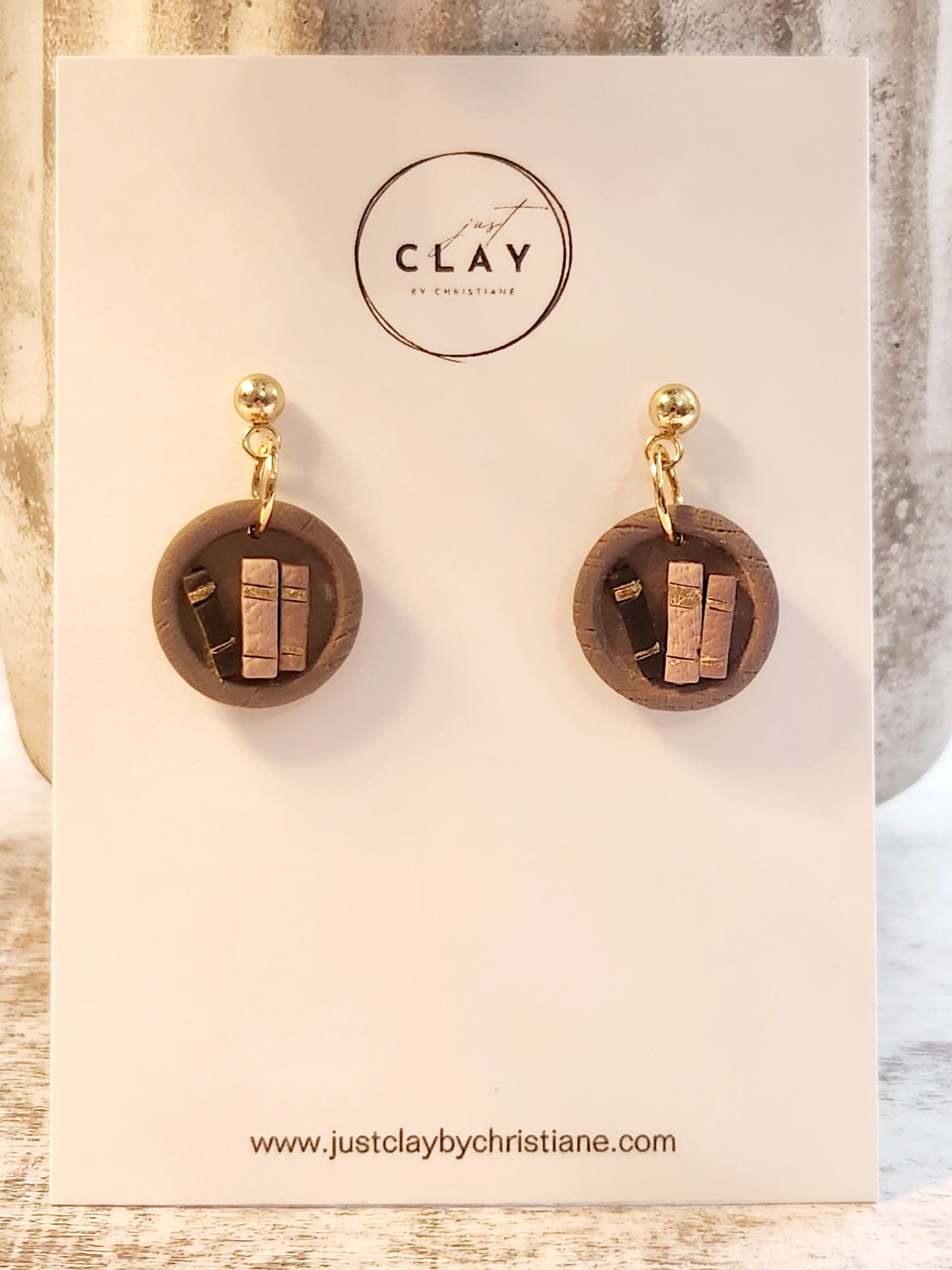 Book Shelf Earrings