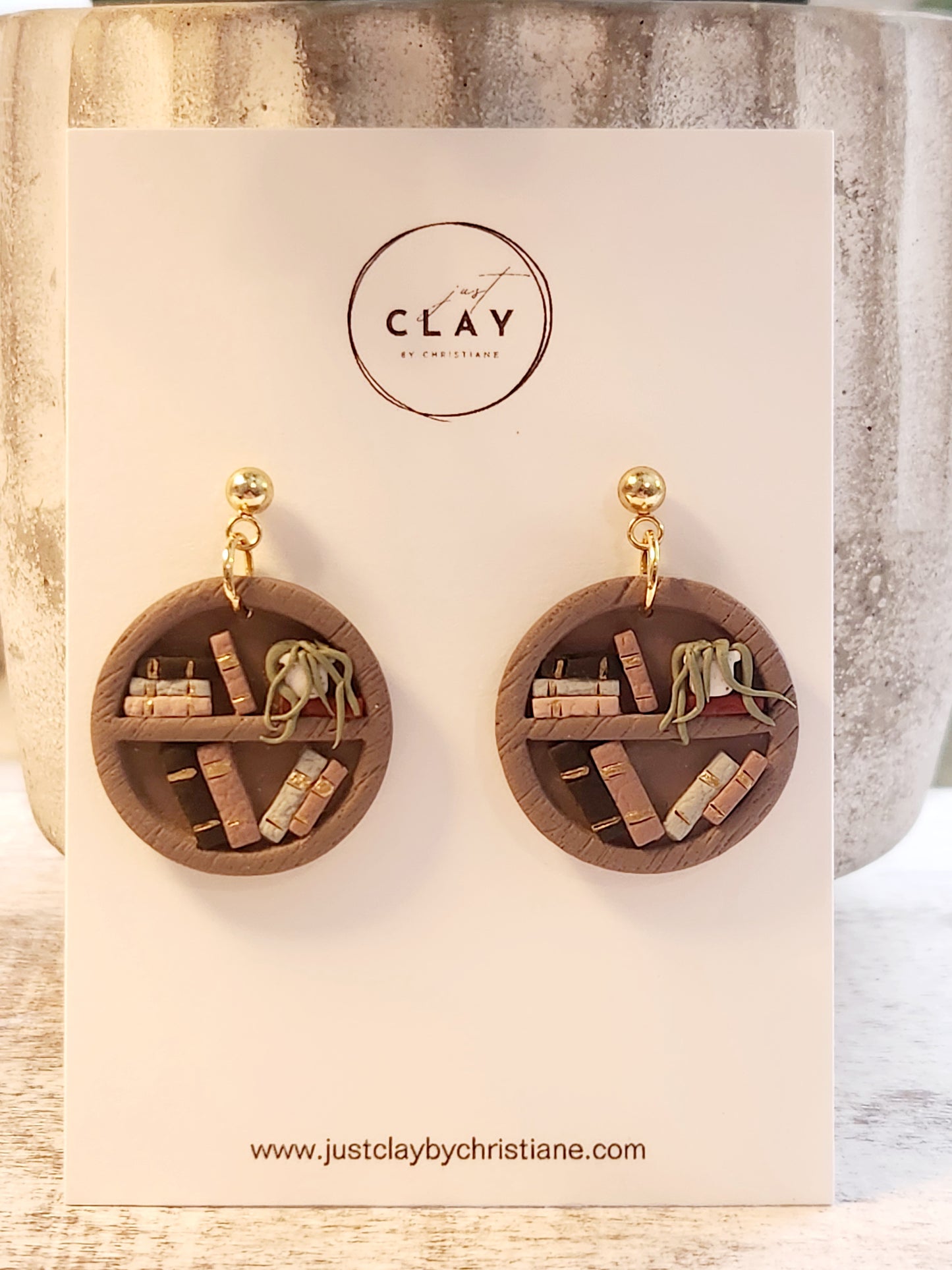 Book Shelf Earrings