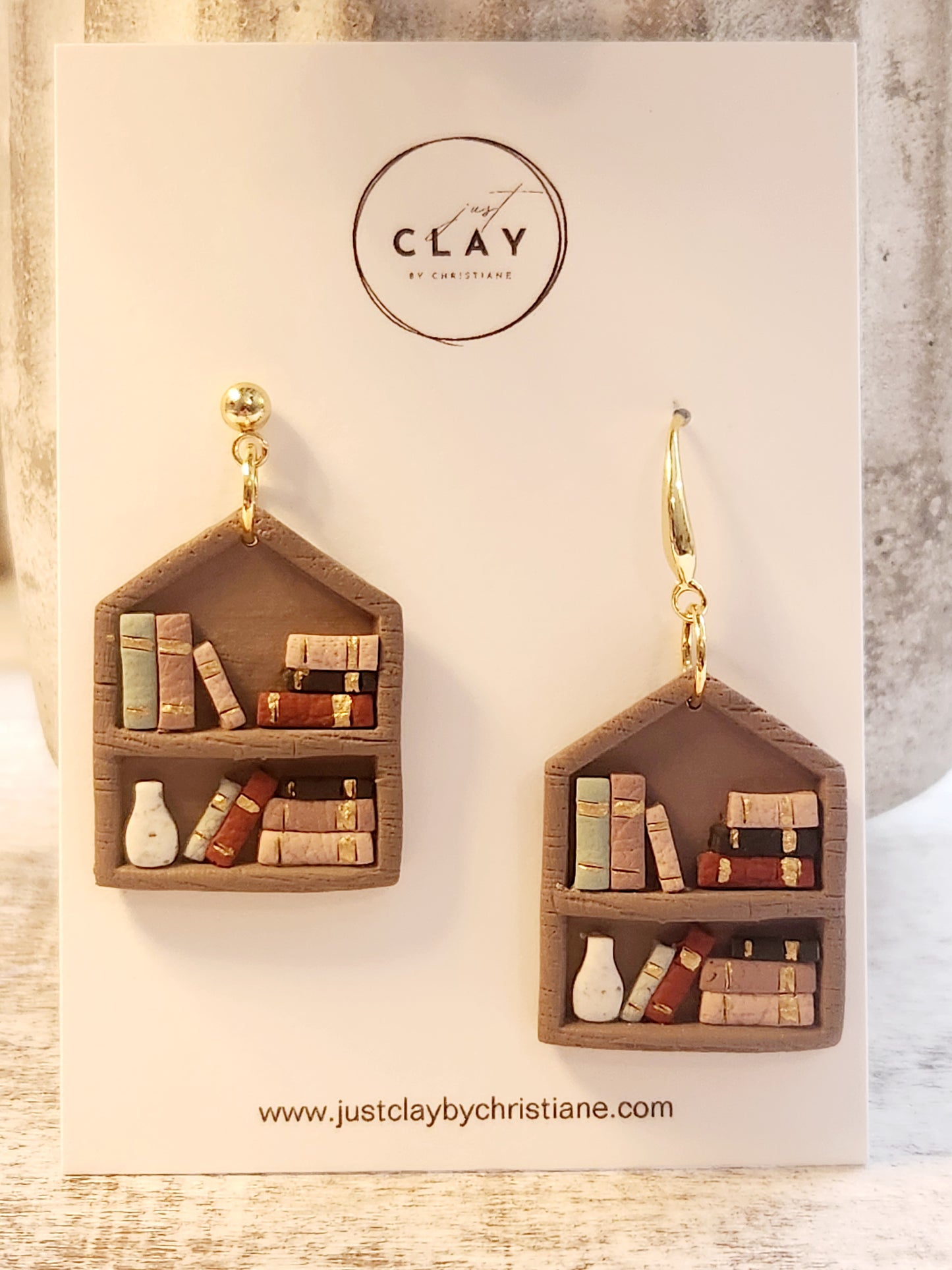 Book Shelf Earrings