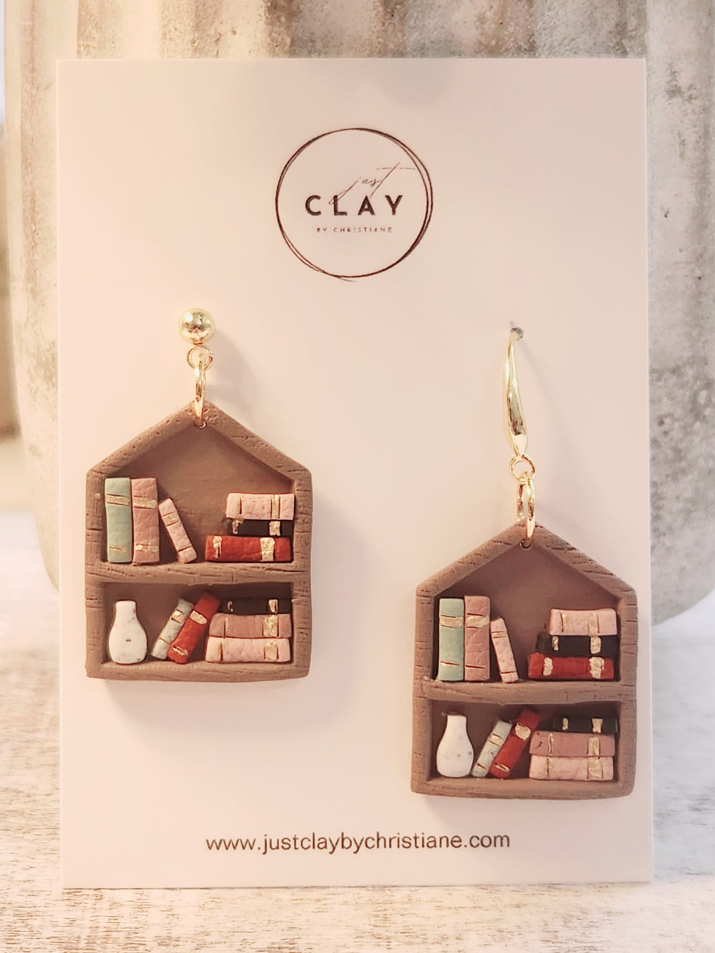 Book Shelf Earrings