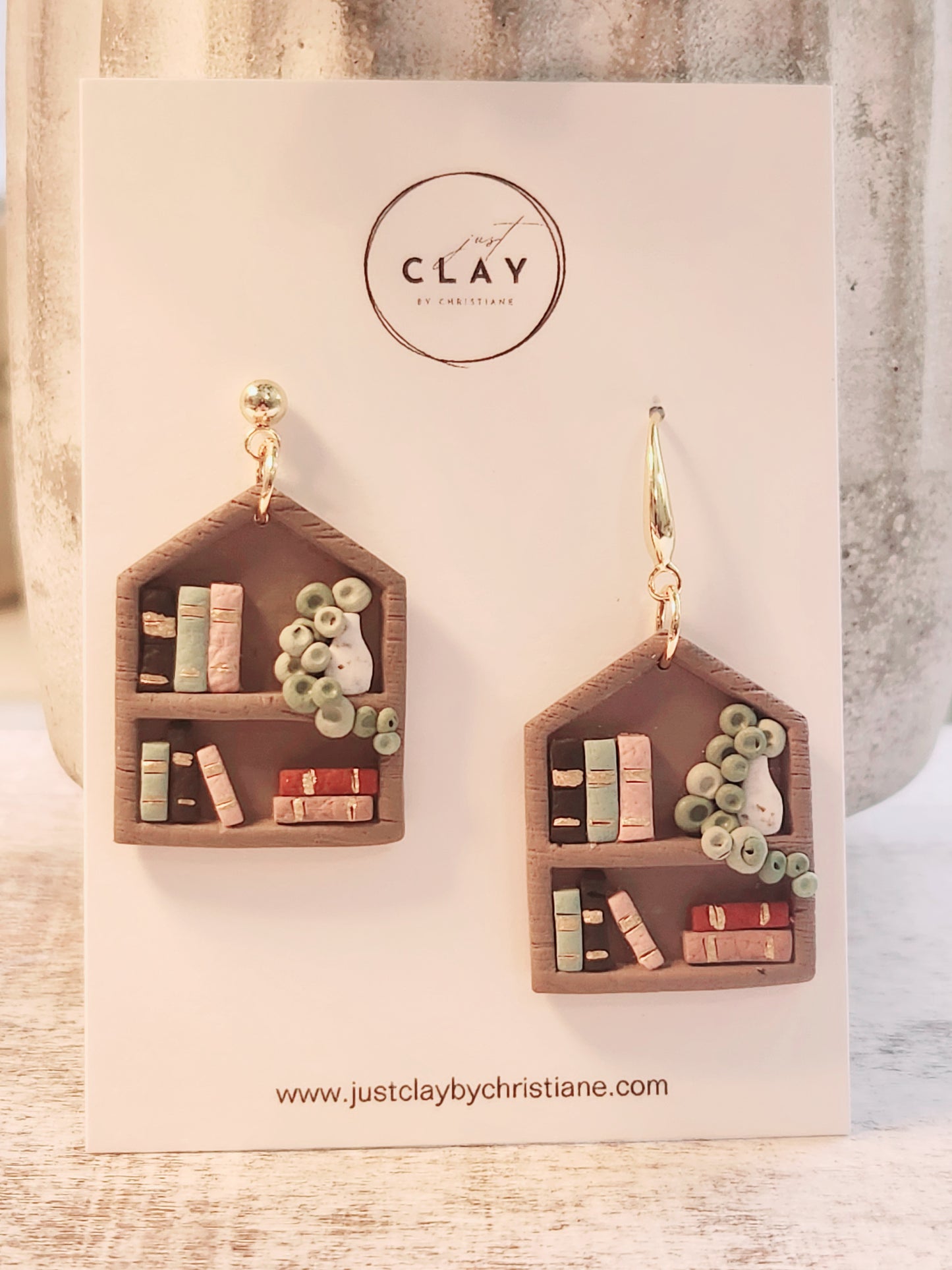 Book Shelf Earrings