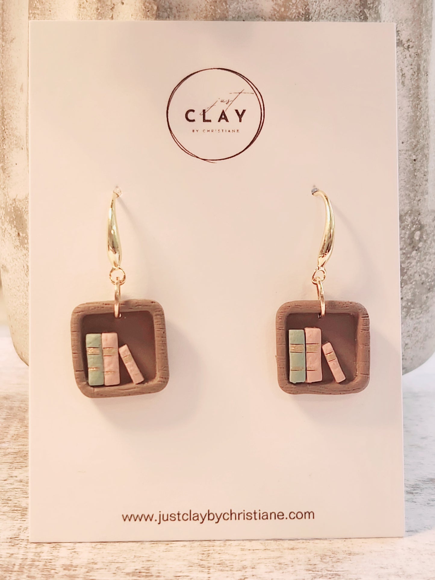 Book Shelf Earrings