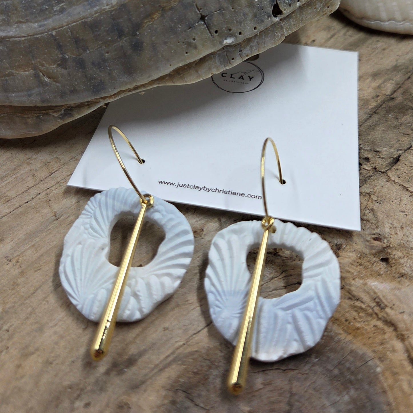 Beach Hoops with gold detail
