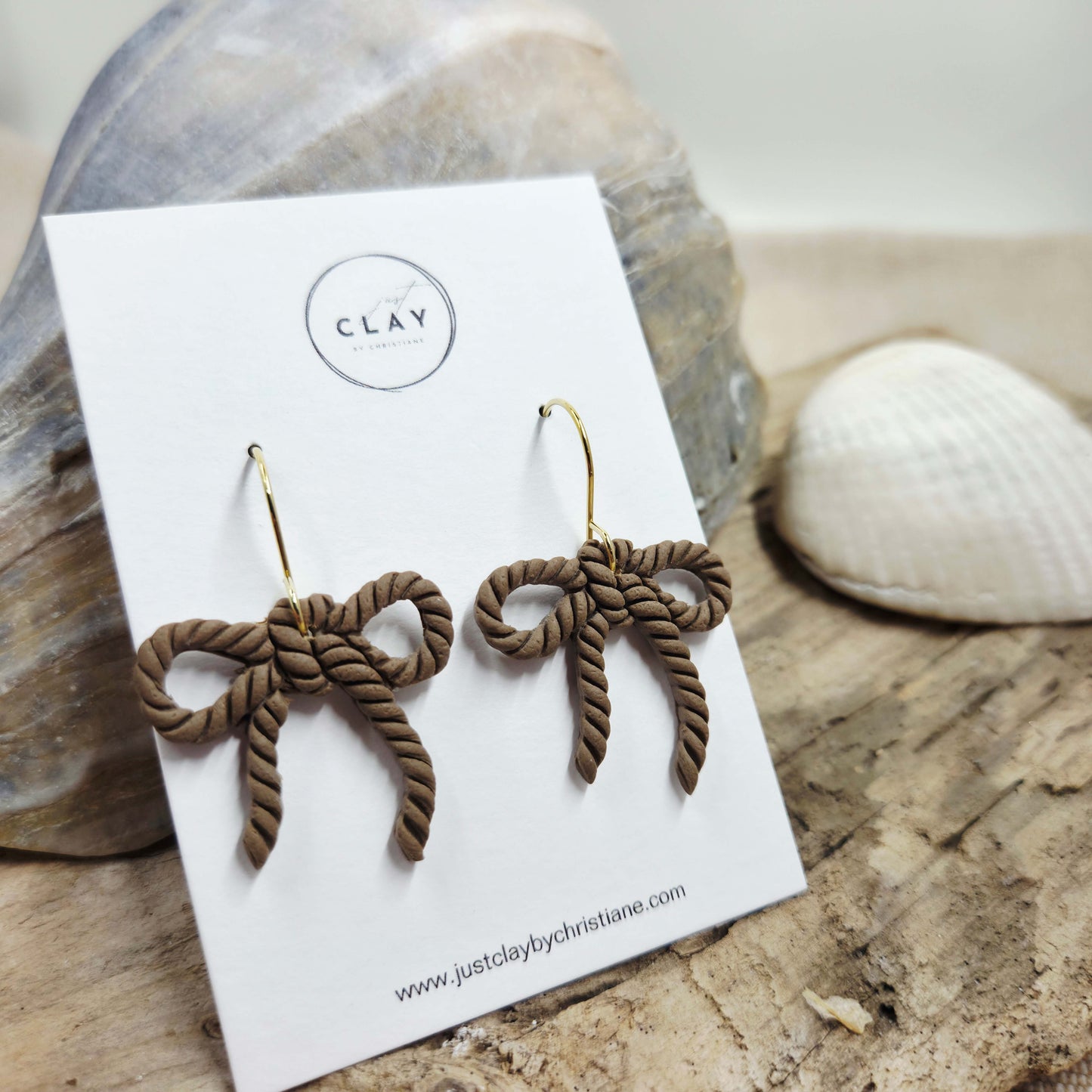 Cute Bow Dangles | brown