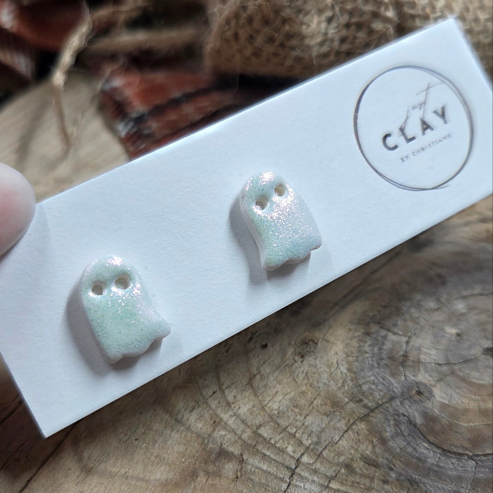 Ghost Studs | iridescent
