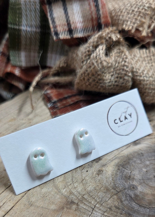 Ghost Studs | shiny