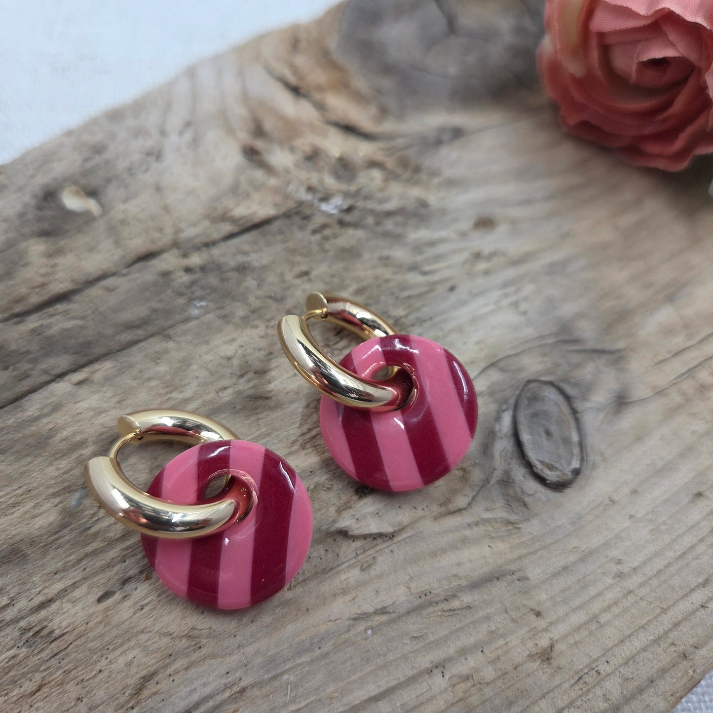 Chunky Hoops with Charm