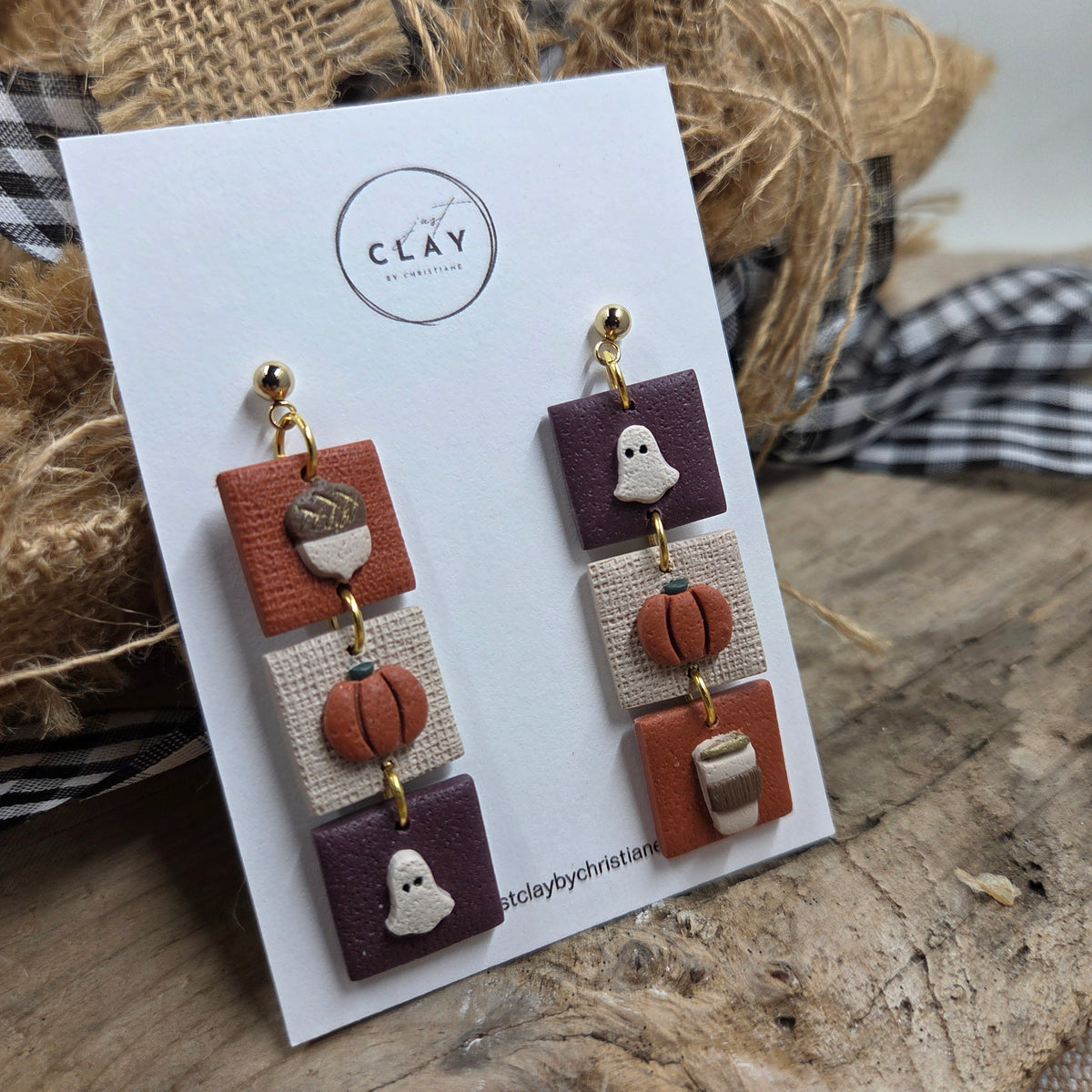 Cute Autumn Tile Dangles | various styles