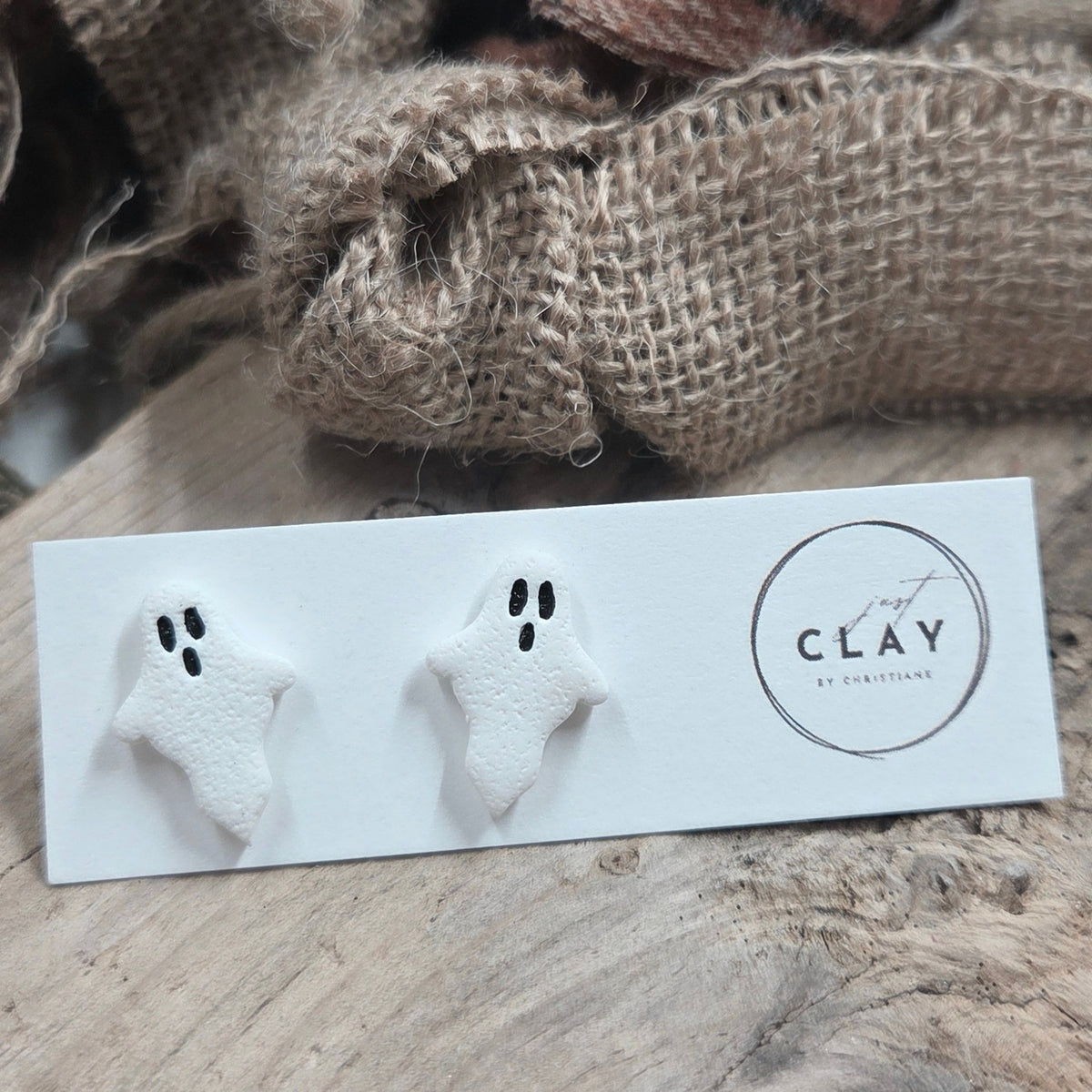 Ghost Studs | white
