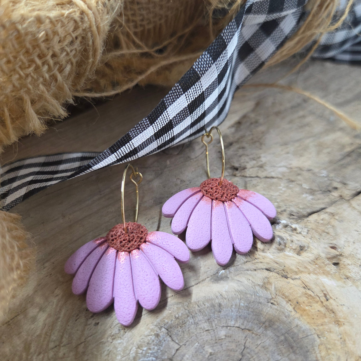 Cone Flower Hoops | purple