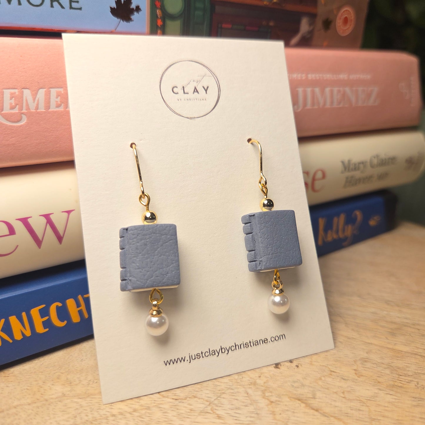 Book Dangles| handmade | polymer clay
