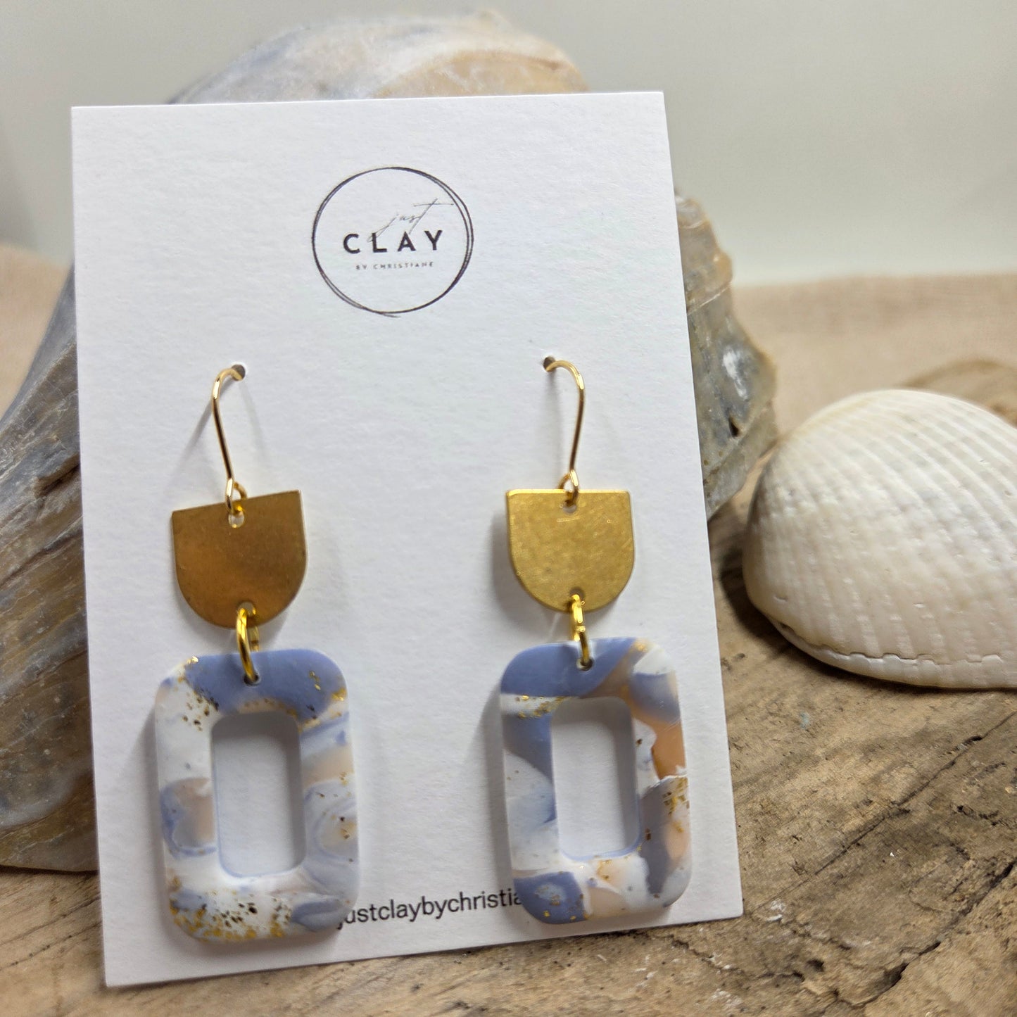 Square Dangles | marbled