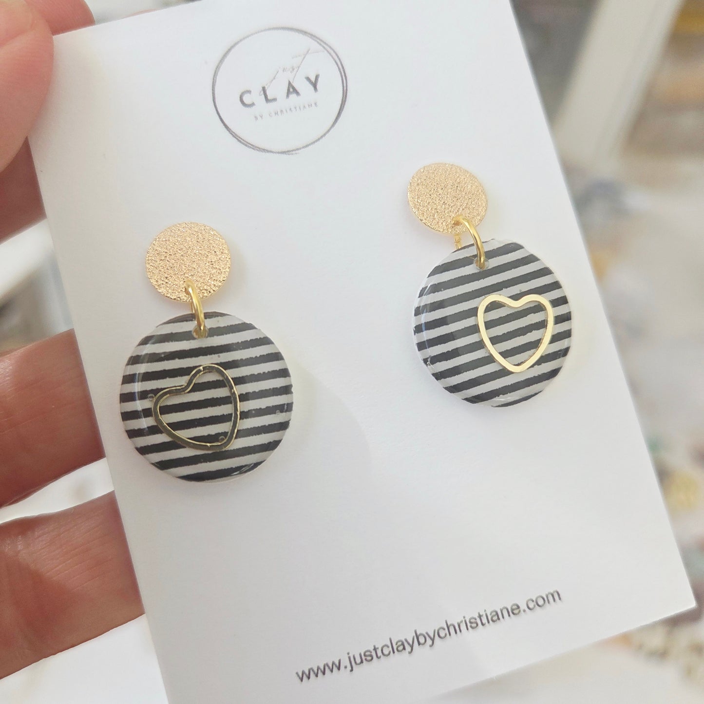 Striped Dangles round