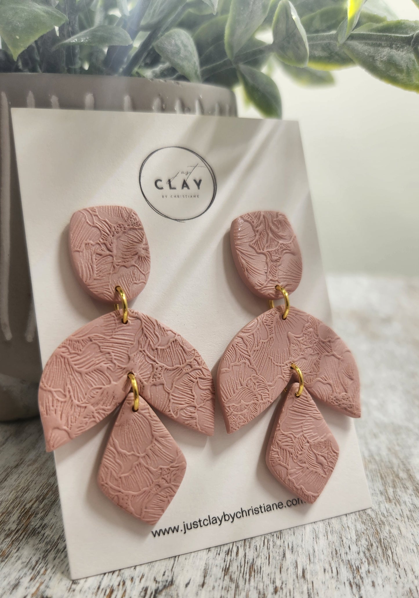Statement Dangles | rosè blush