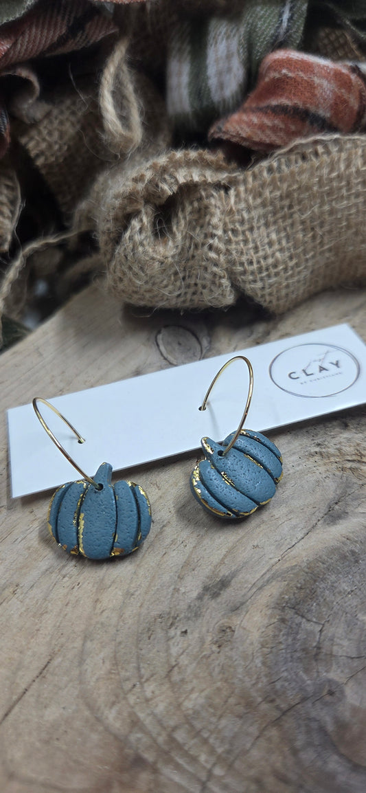 Pumpkin Hoops | teal gold