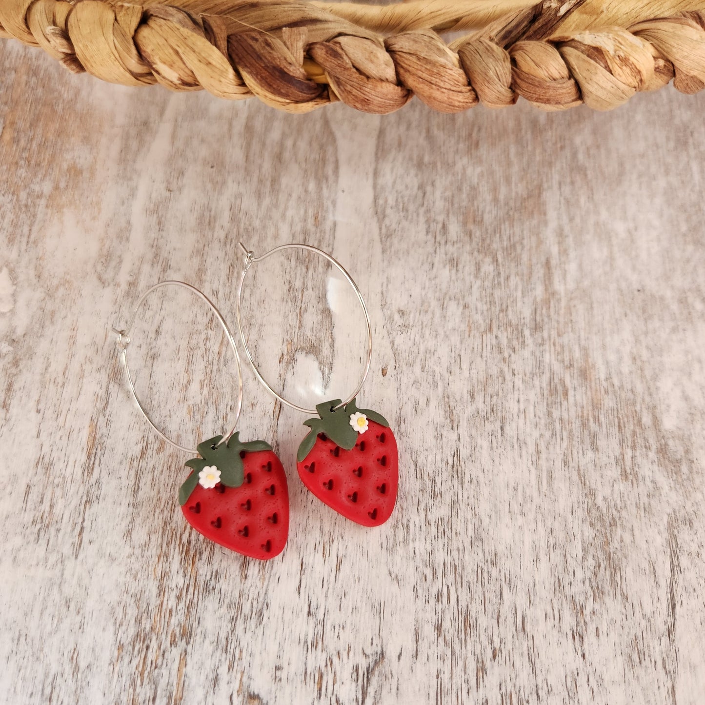 Strawberry Heart Hoops