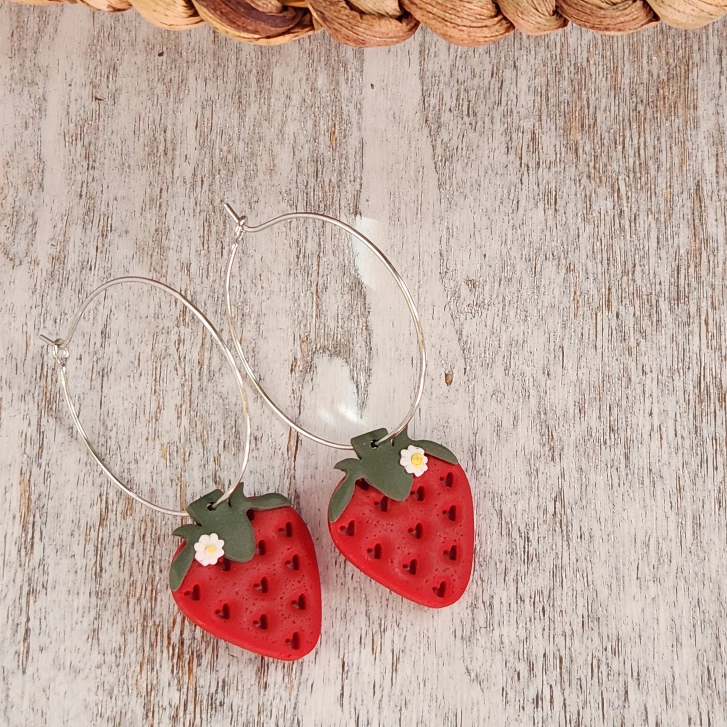 Strawberry Heart Hoops