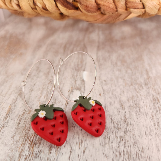 Strawberry Heart Hoops