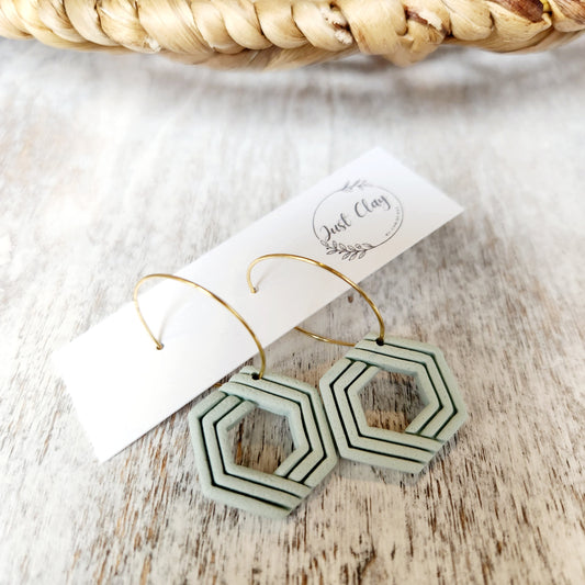 Hexagon Hoop l Pastel Light Blue