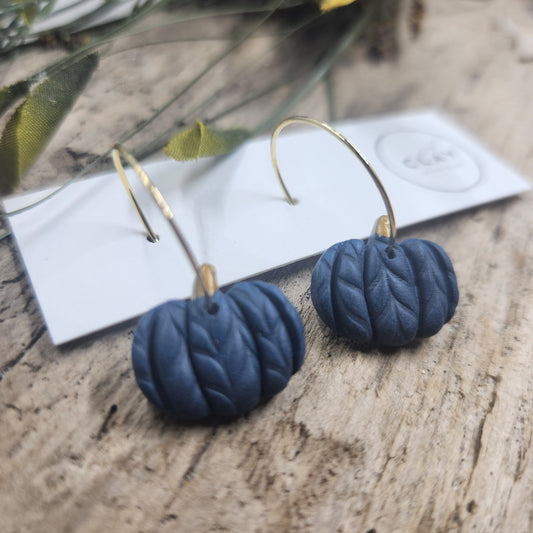 Petrol Blue Pumpkin Hoops