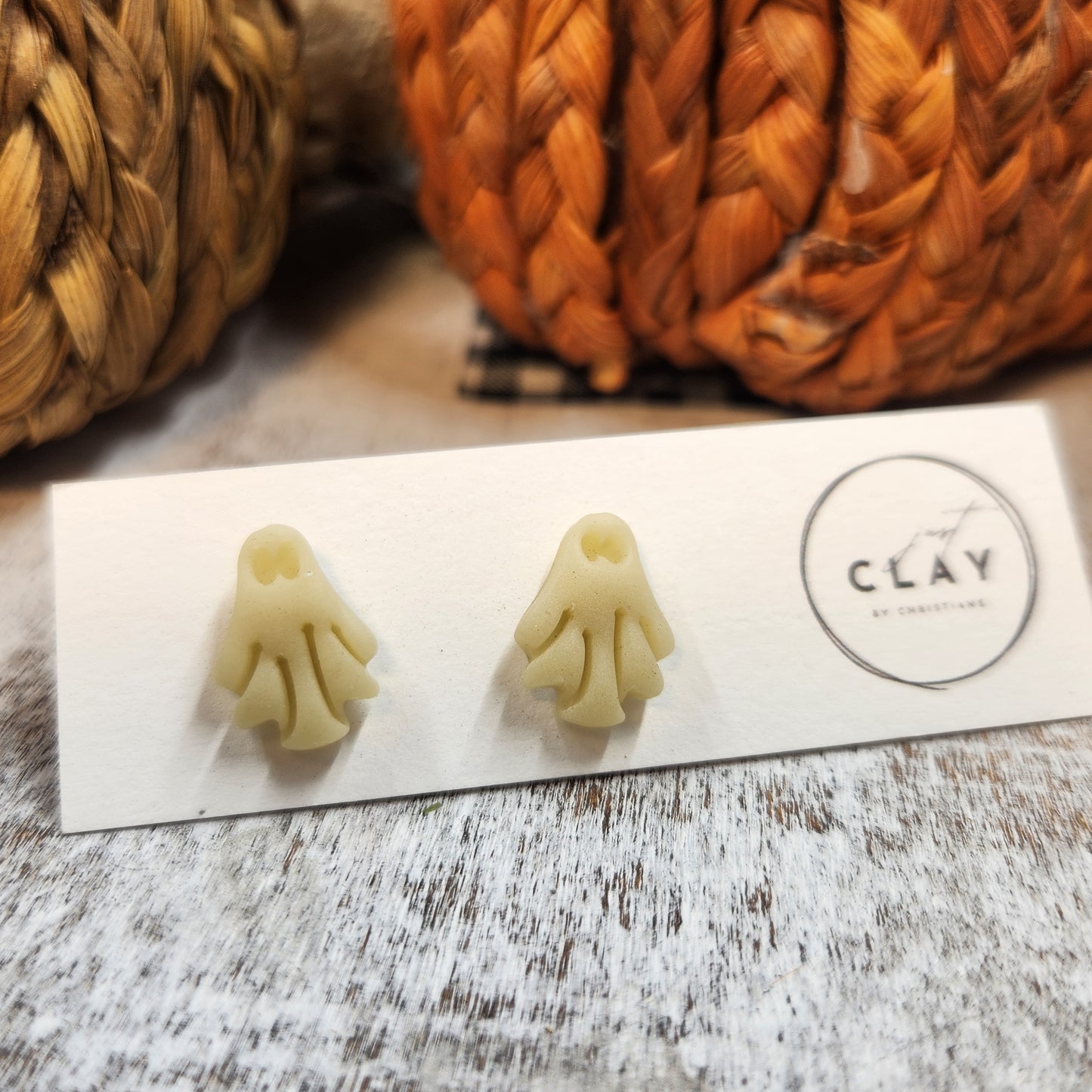 Glow in the Dark Ghost Studs