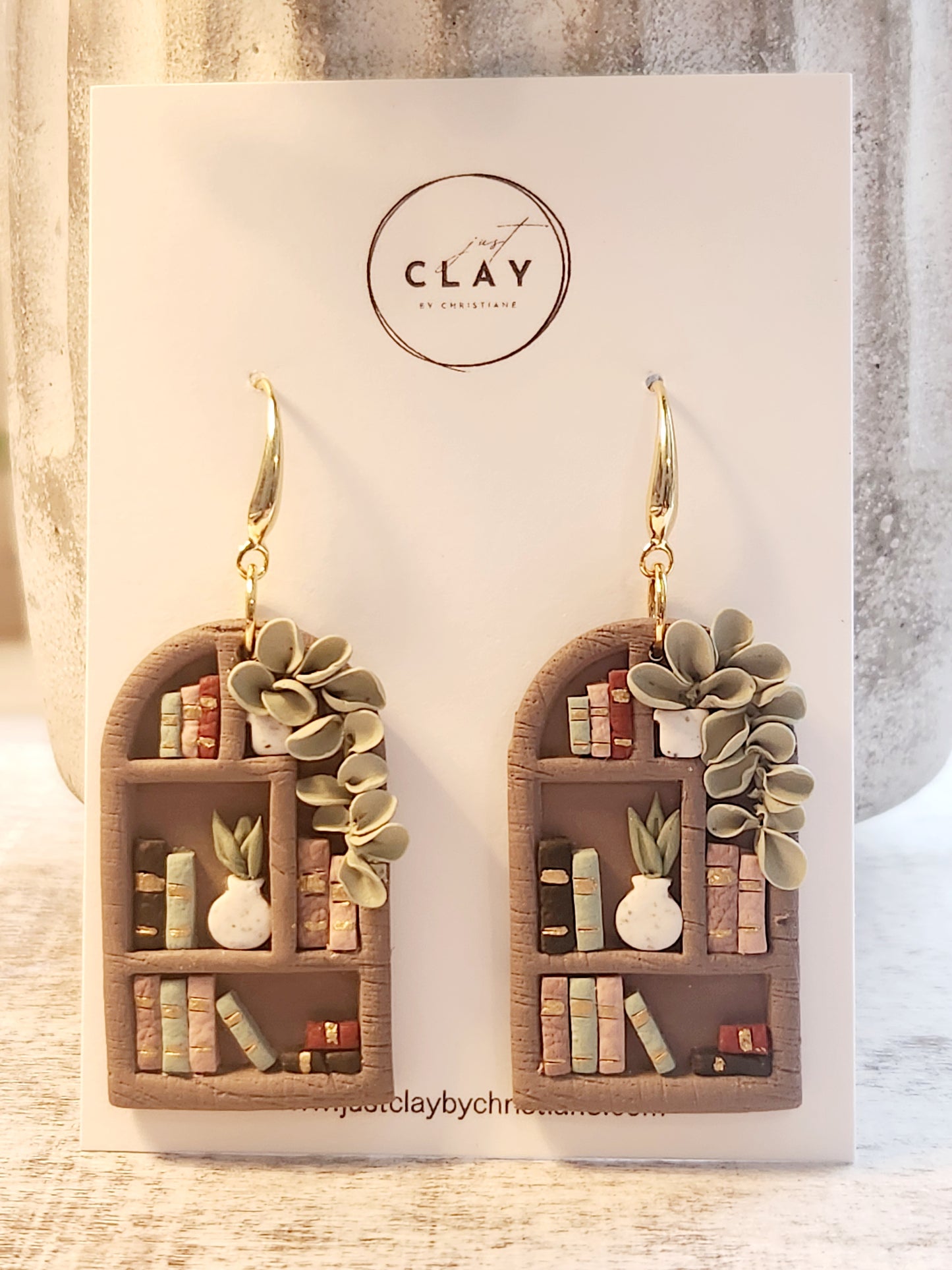Book Shelf Earrings