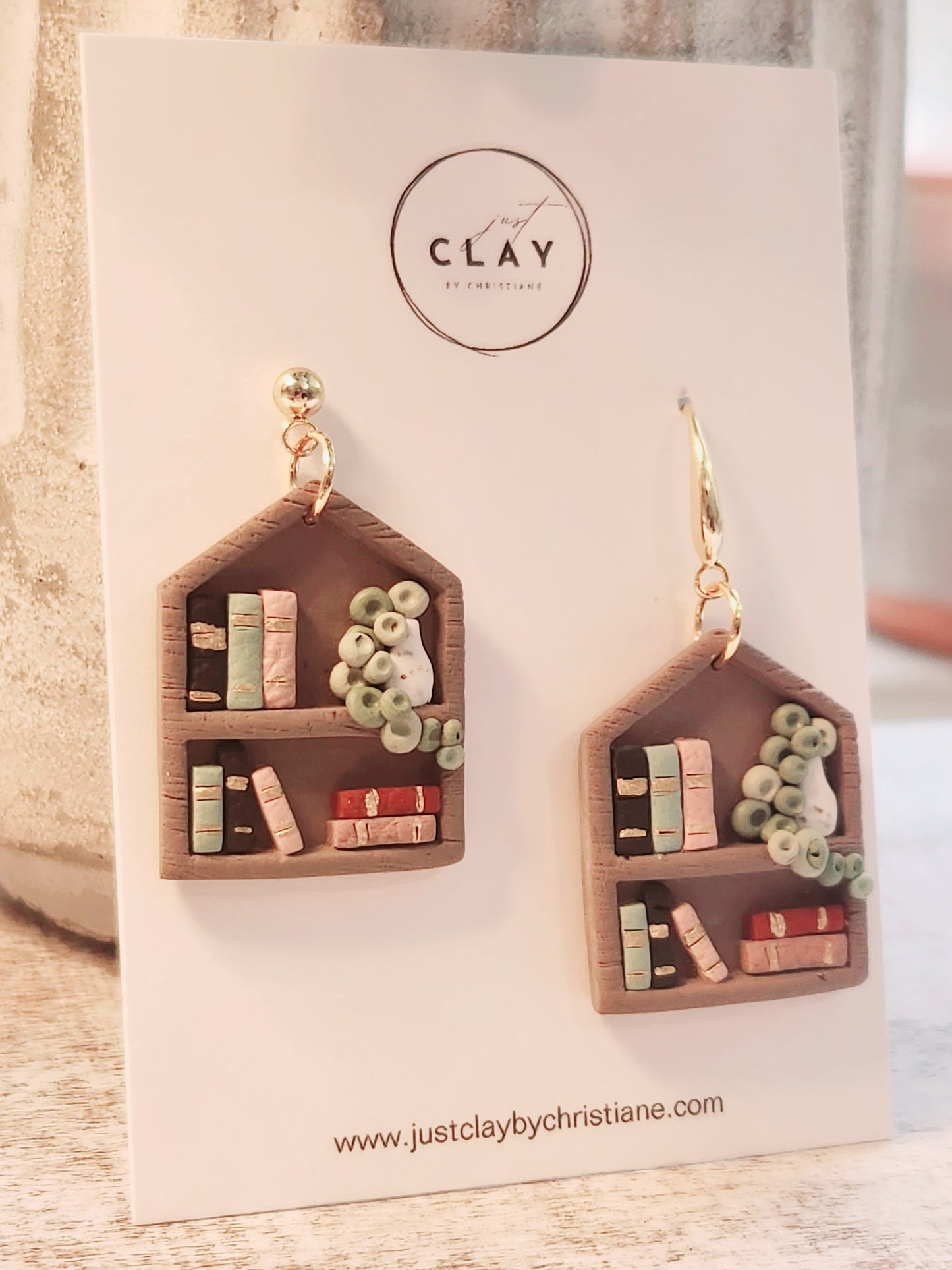 Book Shelf Earrings