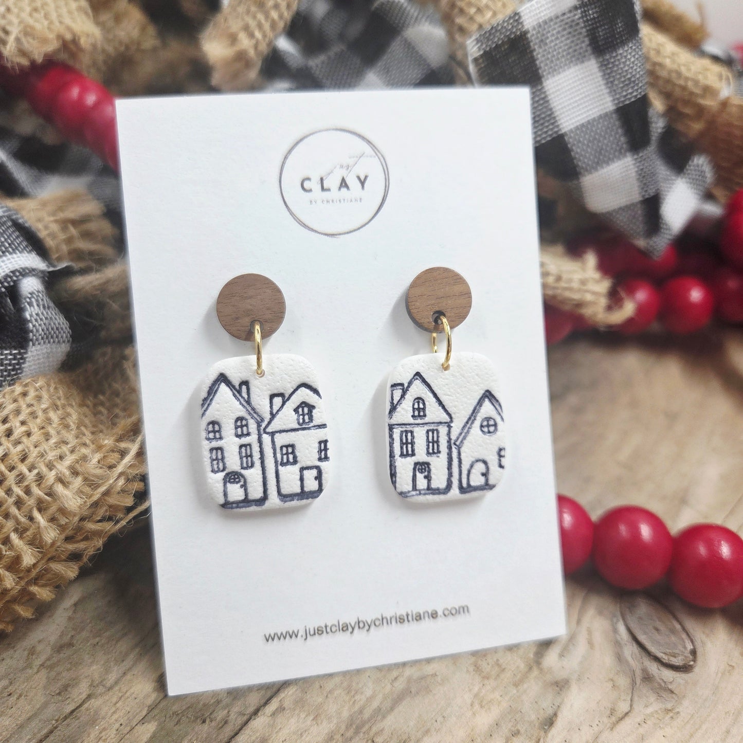 House Dangles | handmade | polymer clay