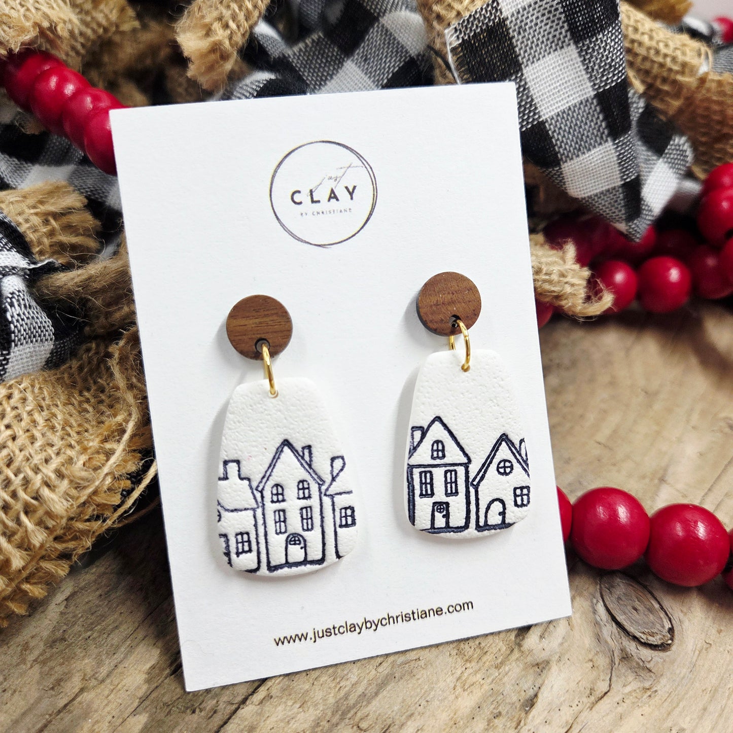 House Dangles | handmade | polymer clay