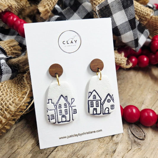 House Dangles | handmade | polymer clay