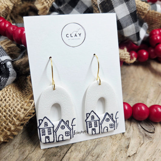 House Dangles | handmade | polymer clay
