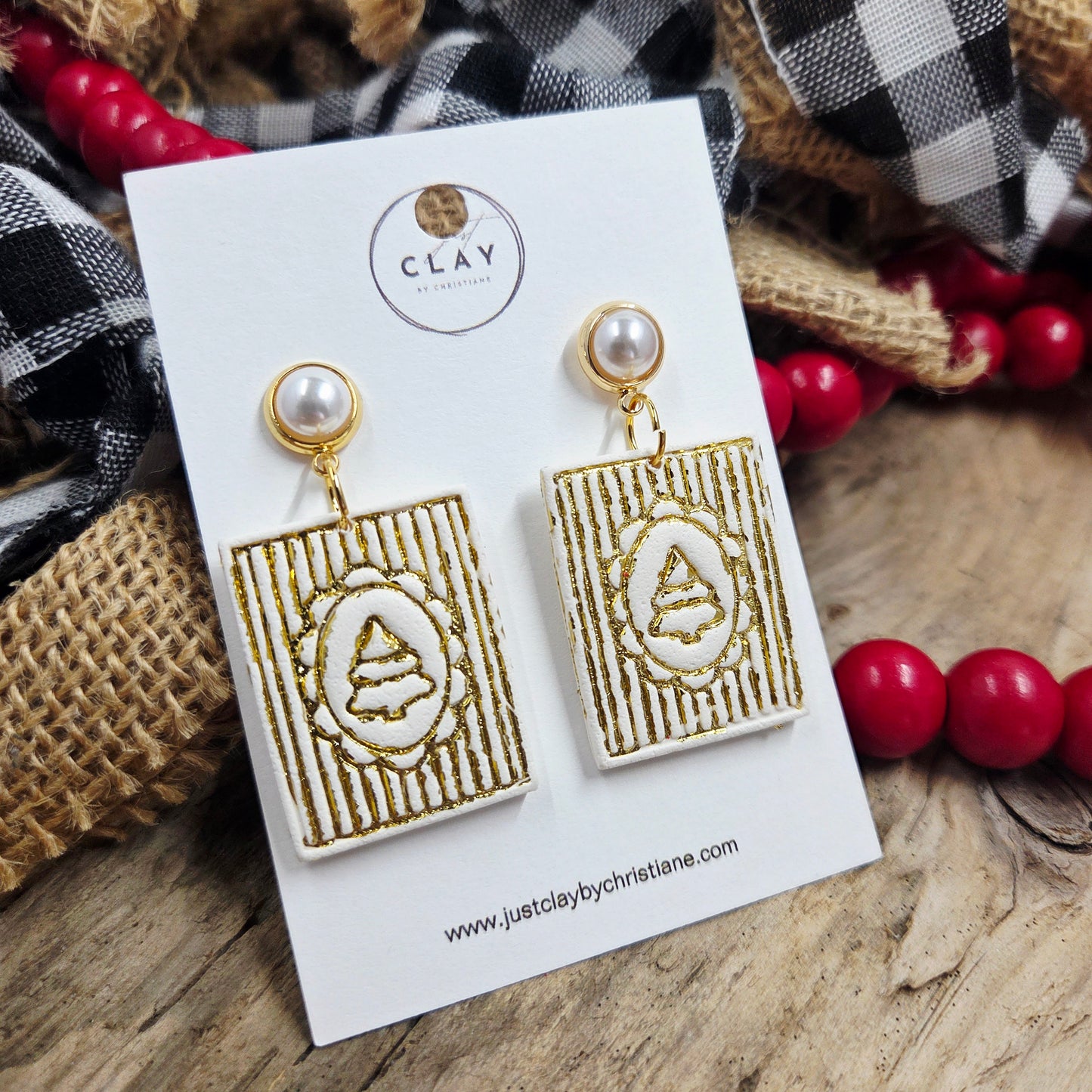 Statement Tree Dangles | handmade | polymer clay