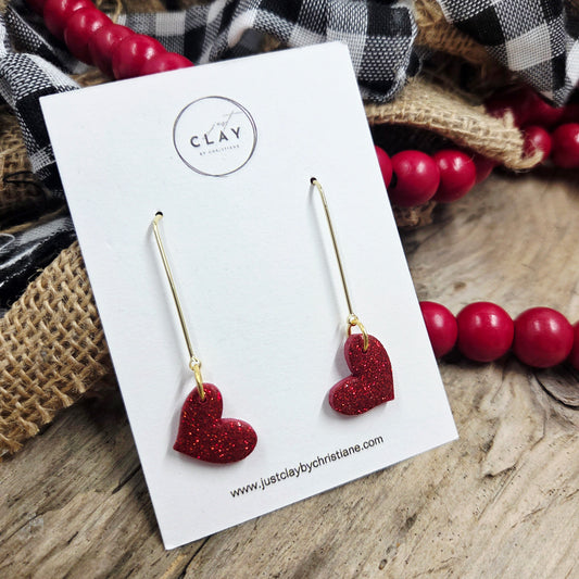 Heart Dangles | handmade | polymer clay