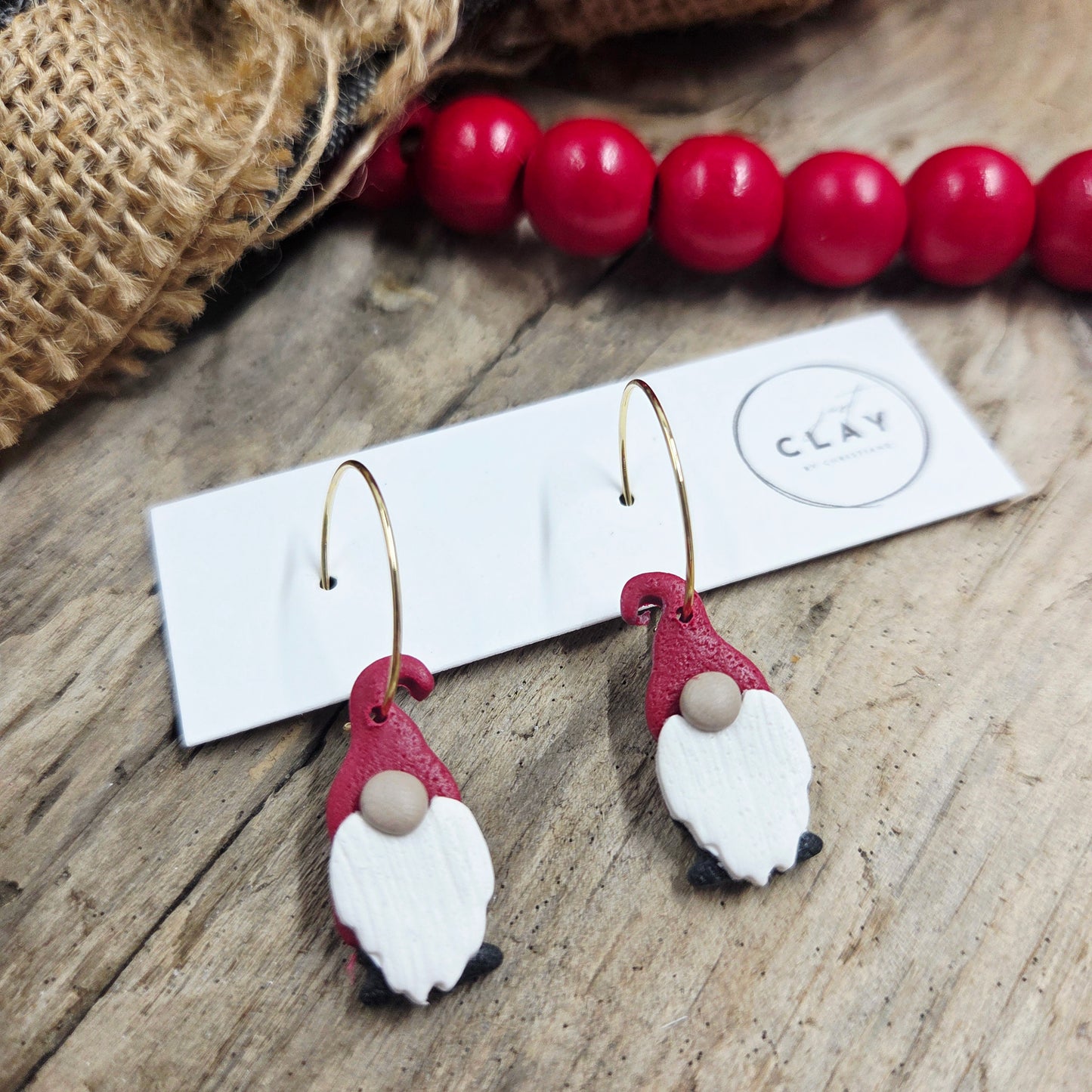 Small Gnomes | red | handmade | polymer clay