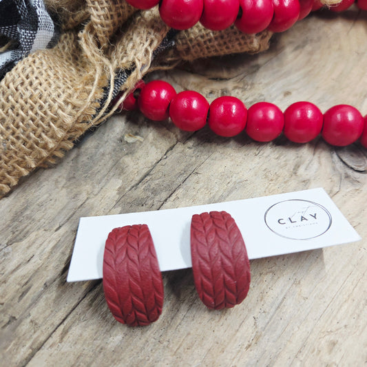 Huggies | red | handmade | polymer clay