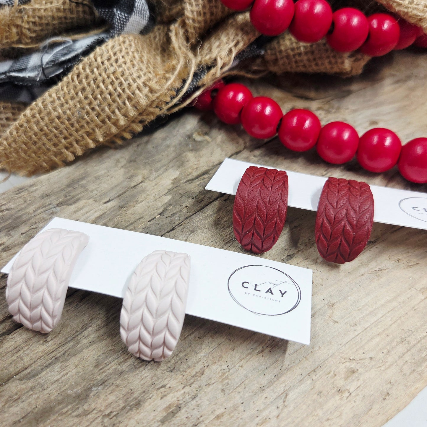 Huggies | off white | handmade | polymer clay