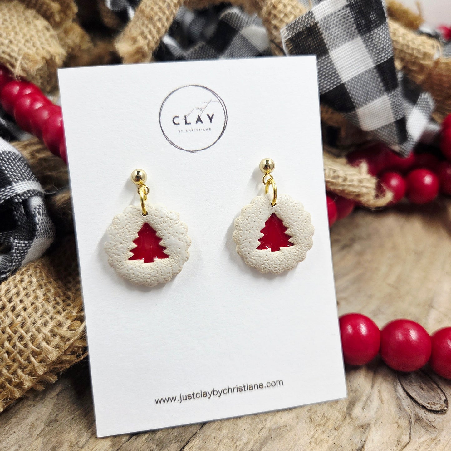 Holiday Cookie Earrings | handmade | polymer clay