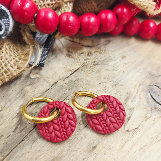 Chunky Hoops | handmade | polymer clay