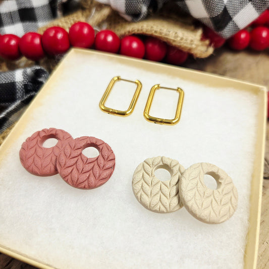 Chunky Hoops Gift Set | handmade | polymer clay