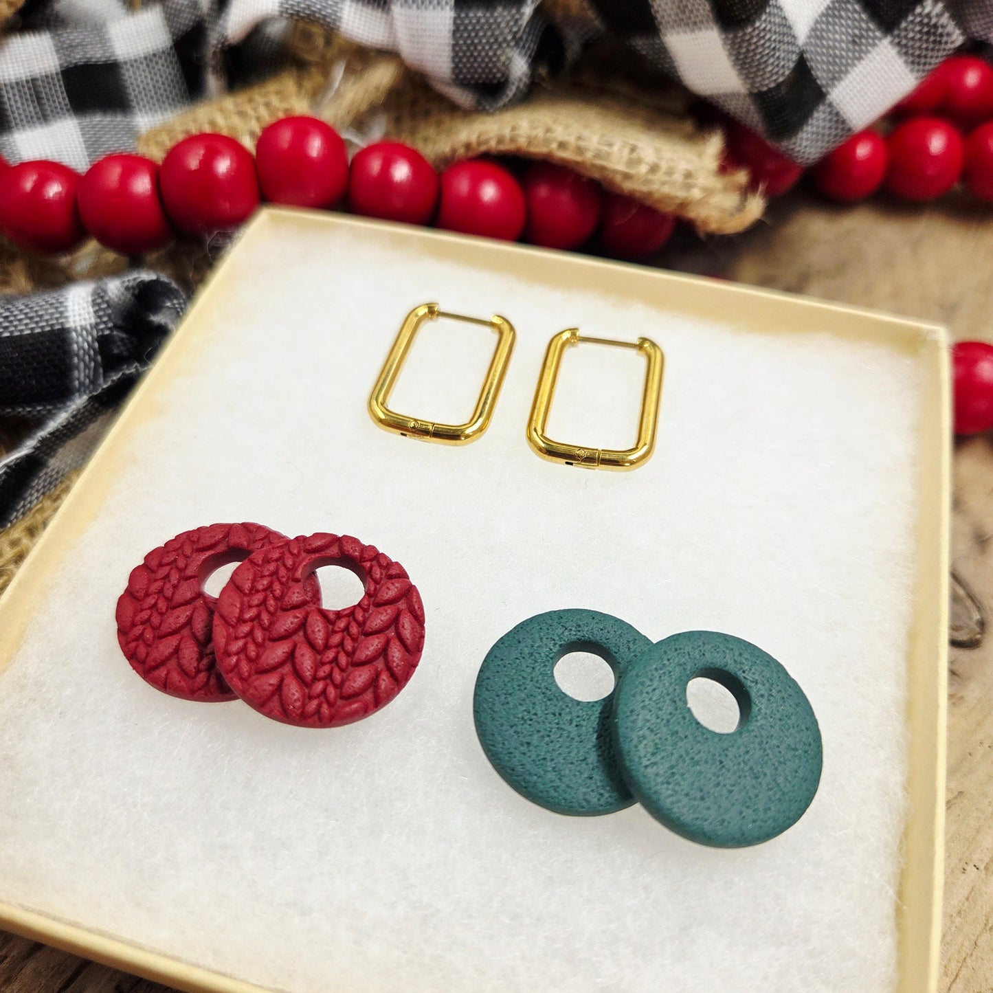Chunky Hoops Gift Set | handmade | polymer clay