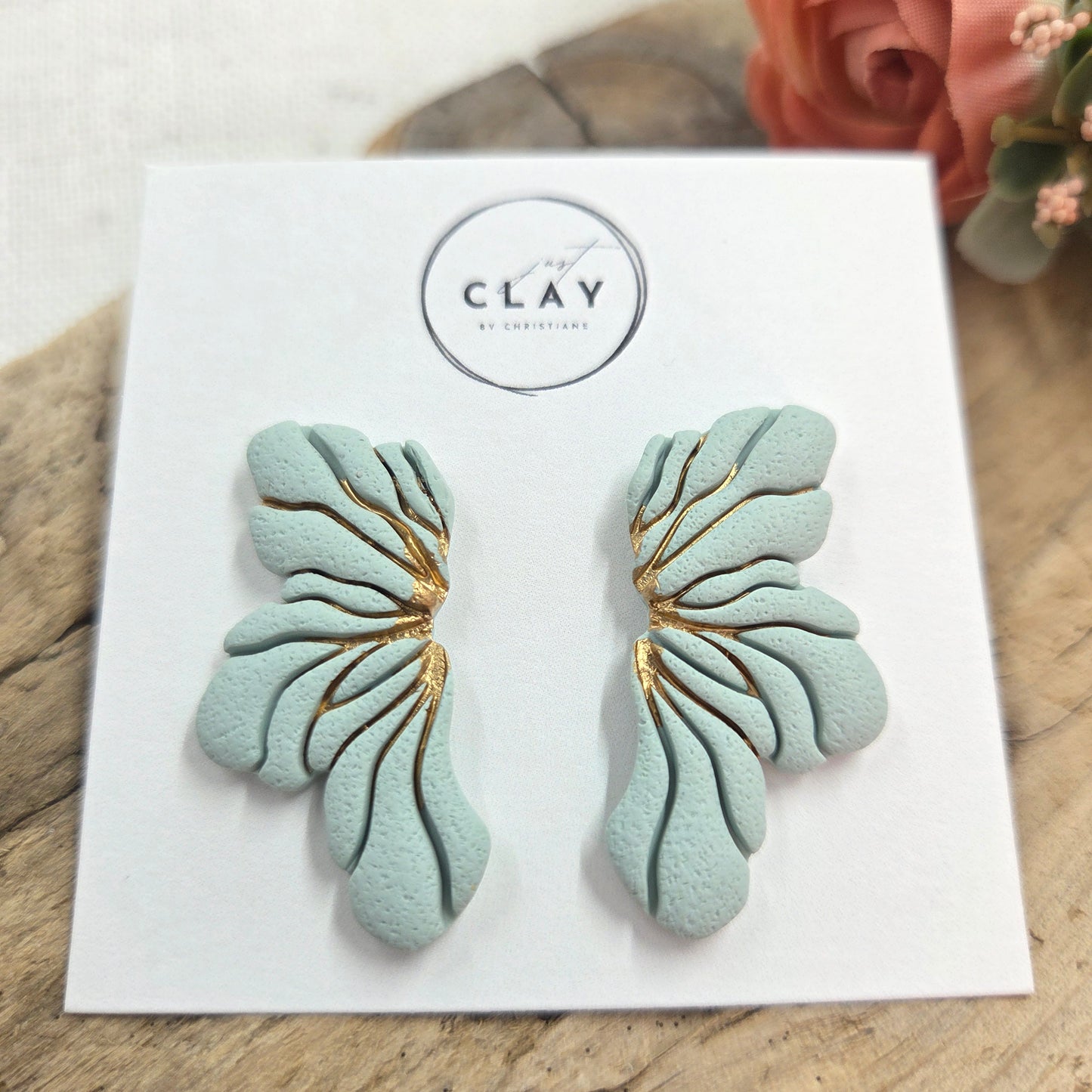 Flower Studs| pale blue