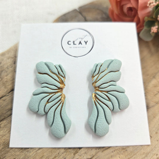 Flower Studs| pale blue