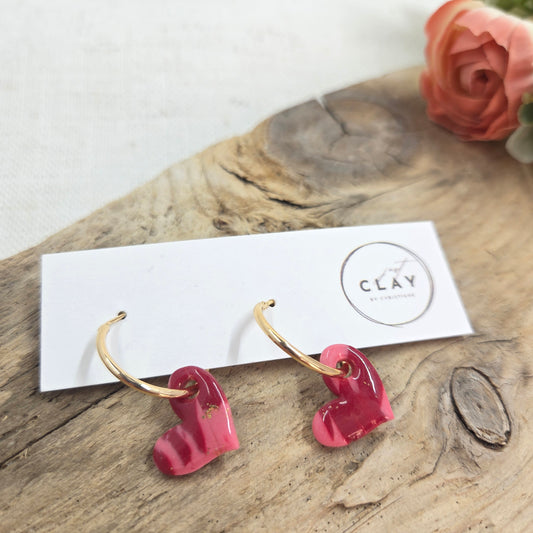 Heart Hoops | pink