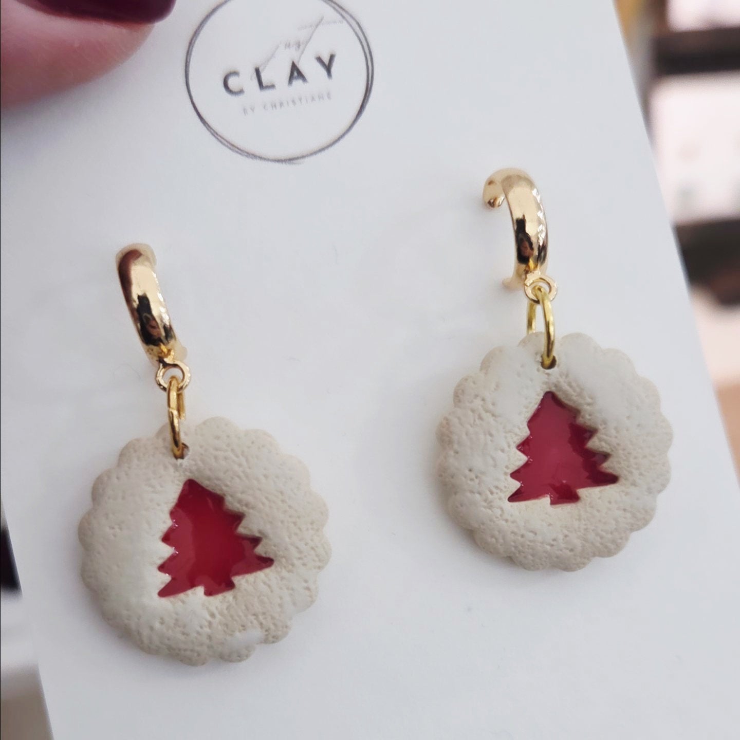 Holiday Cookie Earrings | handmade | polymer clay
