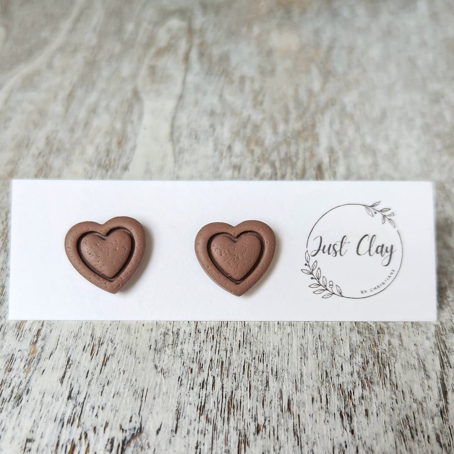 Heart Stud Earrings l shades of pink