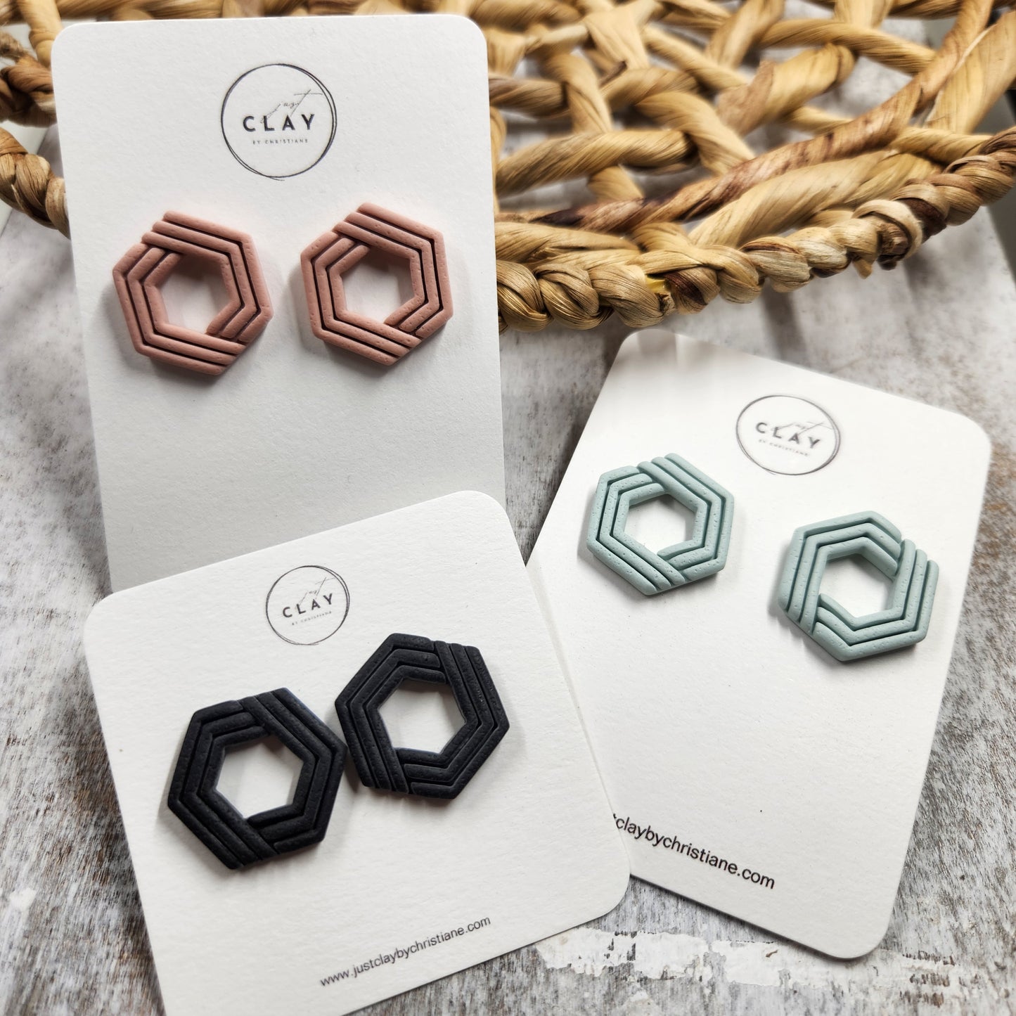 Hexagon Statement Stud