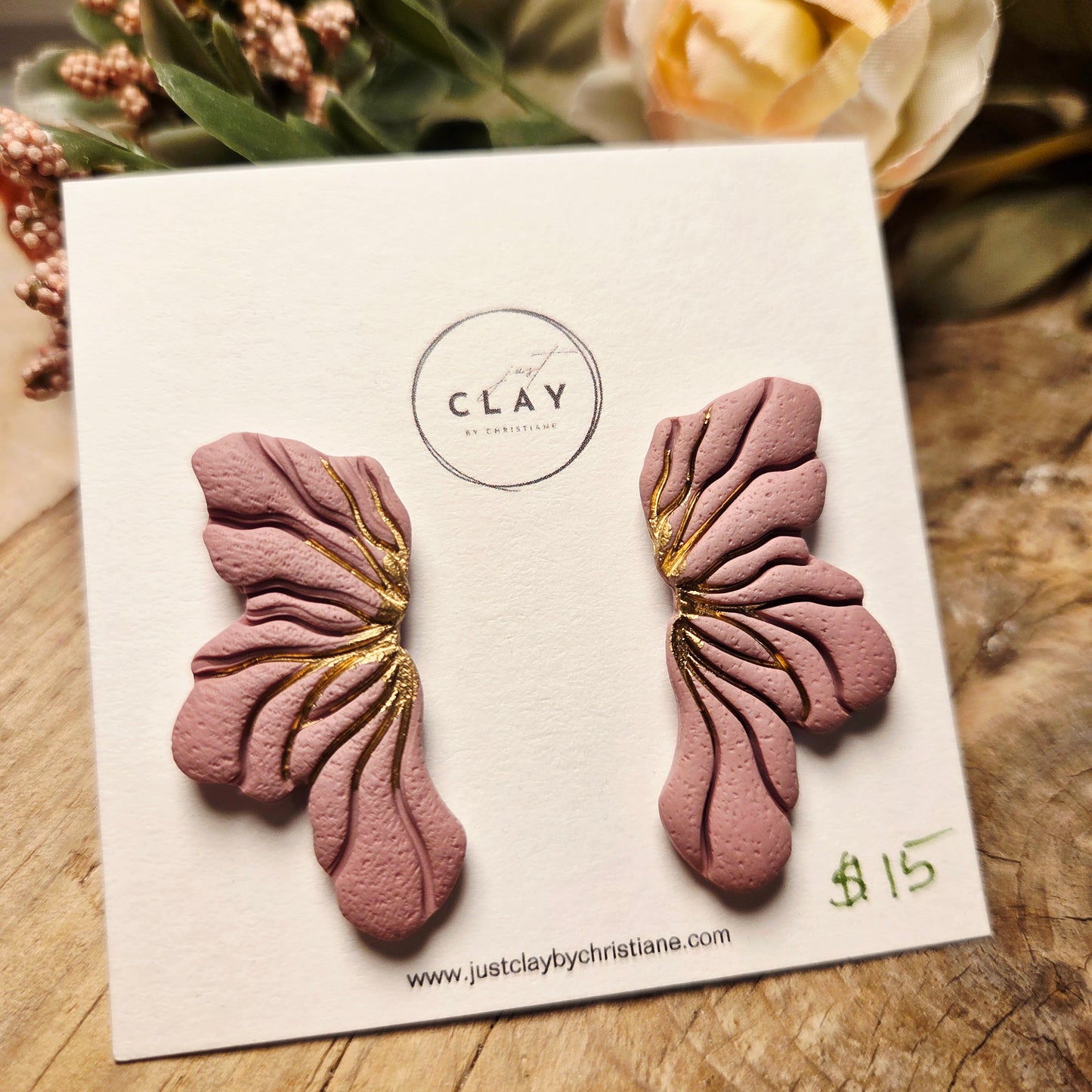 Flower Studs | blush pink