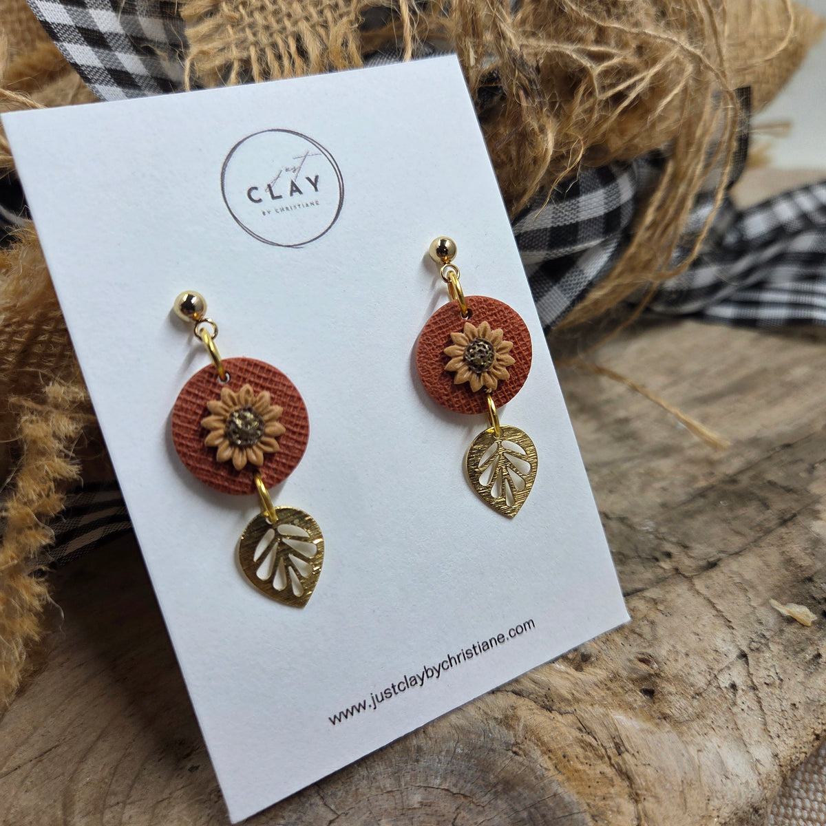 Cute sunflower Dangles
