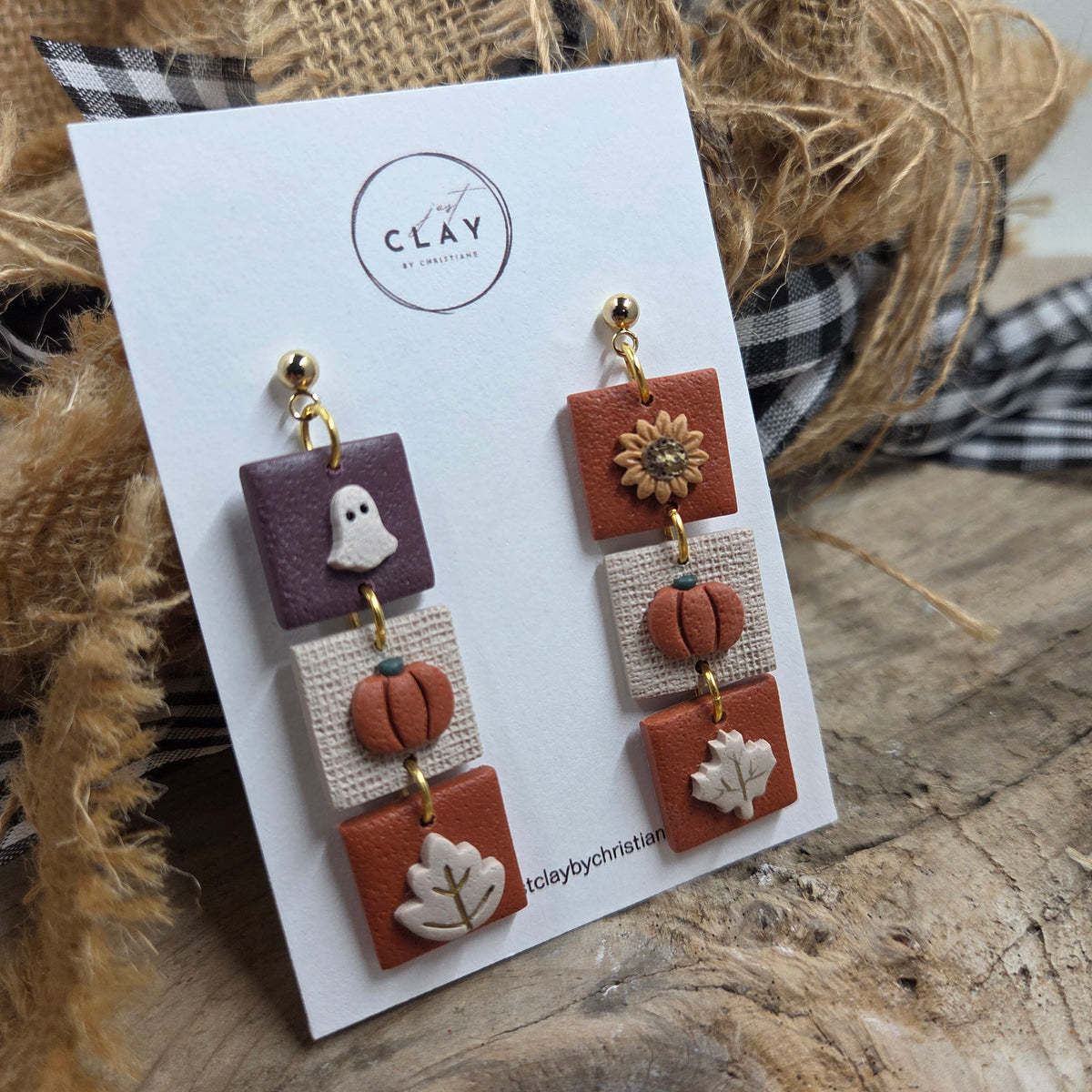 Cute Autumn Tile Dangles | various styles