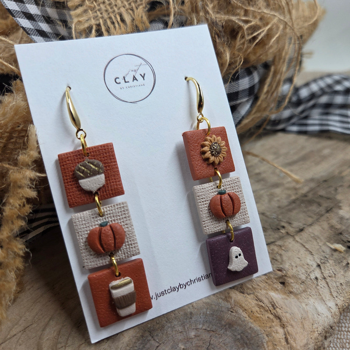 Cute Autumn Tile Dangles | various styles
